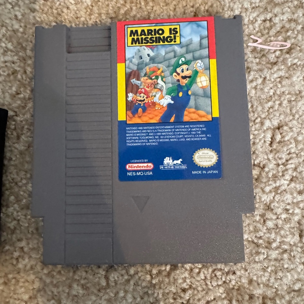 Nintendo Mario is Missing NES Game